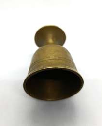 Vintage Heavy Brass Goblet – Antique Footed Chalice Cup – Original Patina