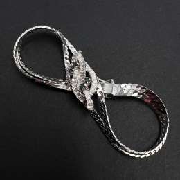 Vintage Silver 835 Bracelet with Four Natural Stones – Elegant Women Jewelry