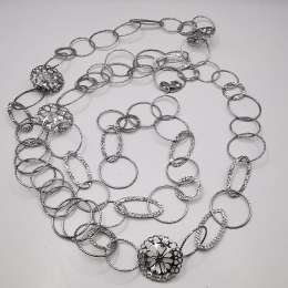 Vintage  Beautiful  Jewelry Chain,925 Sterling Silver,Signed , Handmade 28,78g
