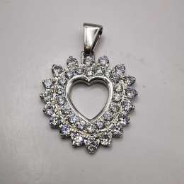 Vintage Elegant Pendant  made of 925 silver,handmade, Zircon 5,91g