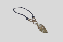 Vintage Women Necklace Leaf Pendant Jewelry Gift Bronze Tone Teardrop Stone Boho