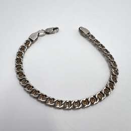 Vintage 925 Sterling Silver Bracelet CZ Stones Tennis Style Jewelry Marked 8.34g