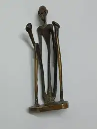 Abstract African Style Brass/Bronze Figurine Handmade Look Decorative Statue