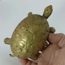 Vintage Brass Turtle Trinket Box Decorative Dish Coins Jewelry Keepsake Handmade