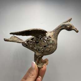 Vintage Metal Bird Figurine Phoenix Middle Eastern Sculpture Collectible Statue
