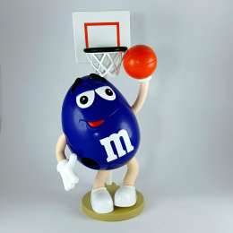 Vintage M&M Basketball Player Candy Dispenser Dynamic Slam Dunk Mascot Fun