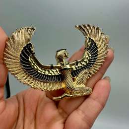 Egyptian Goddess Brooch Pin Vintage Style Silver Gold Tone Accessories