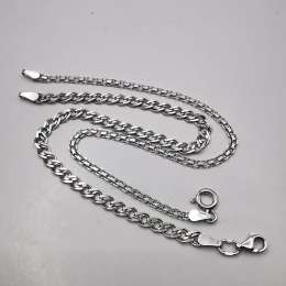 Lot of 2 Vintage Sterling Silver 925 Men's Women's Bracelet Jewelry 18.5cm