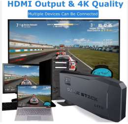 M8 Retro HD 4K TV Video Game Stick with 20000 Preloaded Games and Two Wireless C