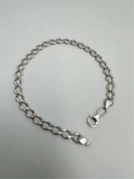 Vintage 925 Sterling Silver Chain Bracelet – Classic Twisted Link Design