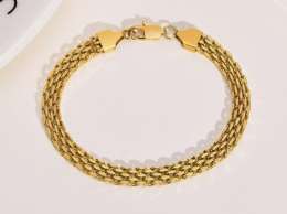 18K Italian Style Gold Bracelet for Women – 4mm Mesh Chain