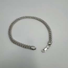 Vintage 925 Sterling Silver Bracelet Double Link Chain-Unisex