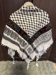Traditional Embroidered Palestinian Keffiyeh – Classic Elegant Scarf