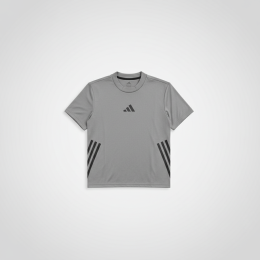 Men's Athletic Performance Training Tee Shirt - Lightweight Breathable Grey Shor