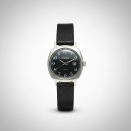 Vintages Soviet Era Men's Mechanical Slava Wristwatch - 21 Jewels, Black Dial - 8078