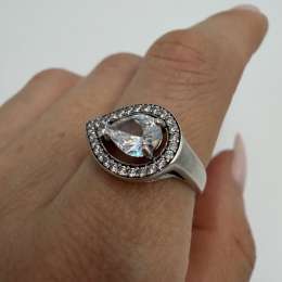 Beautiful Vintage Ring Silver 925 Stone Jewelry Women's Beautiful Size 7.5U Cute