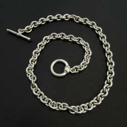 Massive 925 Sterling Silver Rolo Chain Necklace Toggle Vintage ESPO SIG 68g