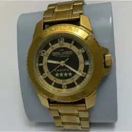 Rare Soviet Vympel Capitan Mechanical Watch 17 Jewels Gold Tone Working USSR