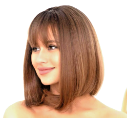 Natural long straight wig