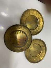 Small Shiny vintage copper plates rare collections