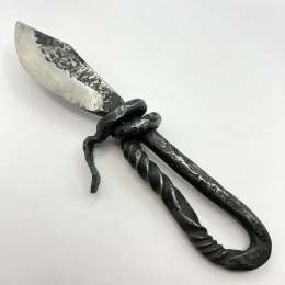 Solid Forged Handmade Kuyabrik Knife Scabbard Blackened Steel