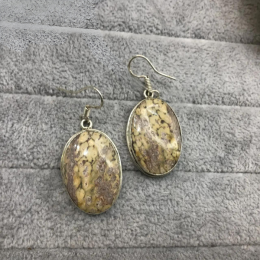 Vintage Jewelry Earrings for Women Gorgeous 925 sterling silver natural jade