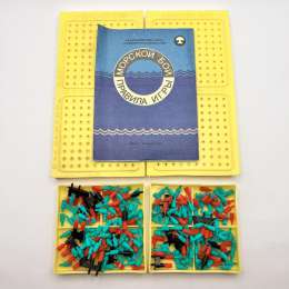 1987 Vintage USSR Kid's Board Table Game Toy Naval Battle Ship Instructions