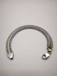 Vintage Bracelet Unisex Jewelry, 925 Sterling Silver, Handmade 16g