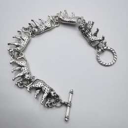 Vintage Women's Bracelet Jewelry, 925 Sterling Silver, Handmade 29,64g