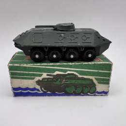 1975 Vintage USSR Retro Military Vehicle Toy Model Tank BTR Amphibious Metal