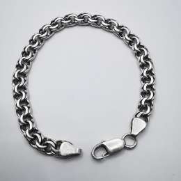 Vintage Unisex Bracelet Jewelry, 925 Sterling Silver, Handmade 17,44g