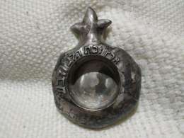vintage antique Handmade pomegranate shaped candlestick, plated with silver, mad