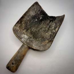 1900 Antique Ukrainian Original Wooden Scoop Spatula for Loose Flour Cereals.