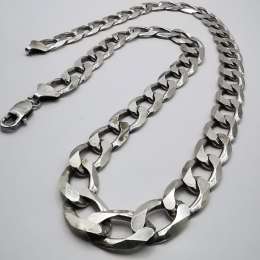 Vintage Jewelry Massive Men's Chain, 925 Sterling Silver, Signature, 61,38g