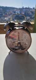 Rustic Alarm Clocks for Bedrooms,Retro Metal Bedside Alarm Clock,Small Table