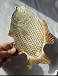 Vintage Handmade Small Ceramic Fish Dish Plate Decorative Bowl