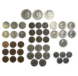 Lot Of 47 Coins Antique American Coins All Serially Sated And In Good Condition