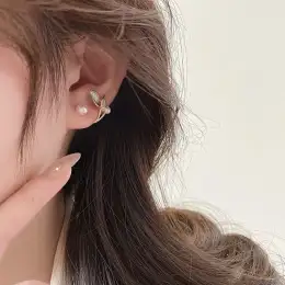 Vintage pearl crystal earrings for women high class luxury jewelry zircon.