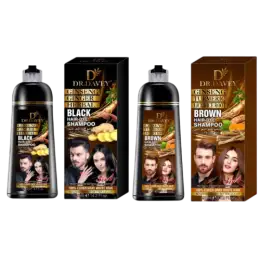 Gray Shampoo, Instant Dye, Black And Brown  Natural  400ml