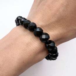 Thomas Sabo Vintage Sterling Silver 925 Faceted Obsidian Charm Bracelet Jewelry