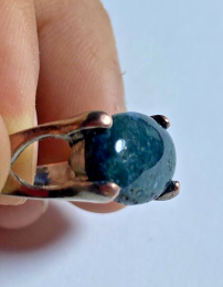 Silver Vintage RING Women's Stone SIZE 6.75 Hallmarked Solid