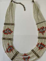 BEADED BOHO CHIC NECKLACE COLLAR WOMEN FASHION JEWELRY MULTI STRAND