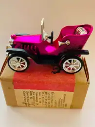 USSR Retro Small Car Pink Wheels Van Toy Vintage With Original Box Soviet