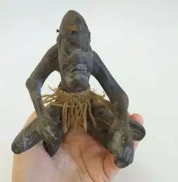 Tarzan Figurine Vintage Carved Hand Primitive Wood Figure Antique Statues Africa