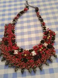 Vintage Primitive Handmade Necklace Chain ZARA Old Women's Jewelry Folk Palestin