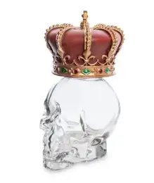 Bottle Decanter Crown Scull Statue Figure Polystone Bronze Glass Home Decor Gift