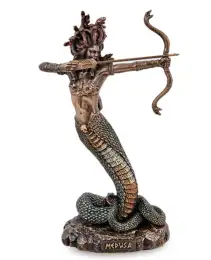 Medusa Gorgon Statue Figure Polystone Bronze Home Decor Gift Made in Italy