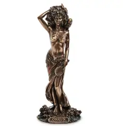 Oshun Goddess of Beauty Statue Figure Polystone Bronze Home Decor Gift Italy