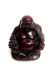 Mini Vintage Chinese Buddha Resin Laughing Sitting Statue Figurine Happy Figured