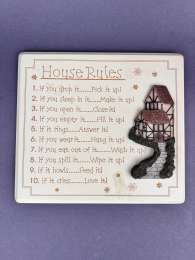 Vintage House Rules Home Inspiration Picture Home Decor Plastic Wall Hanging